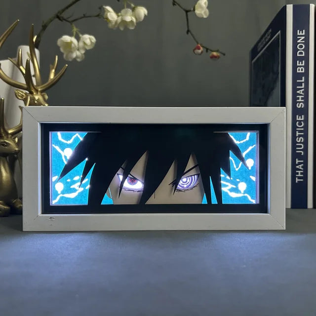 Sasuke Itachi Paper Carving 3D Anime Lamp